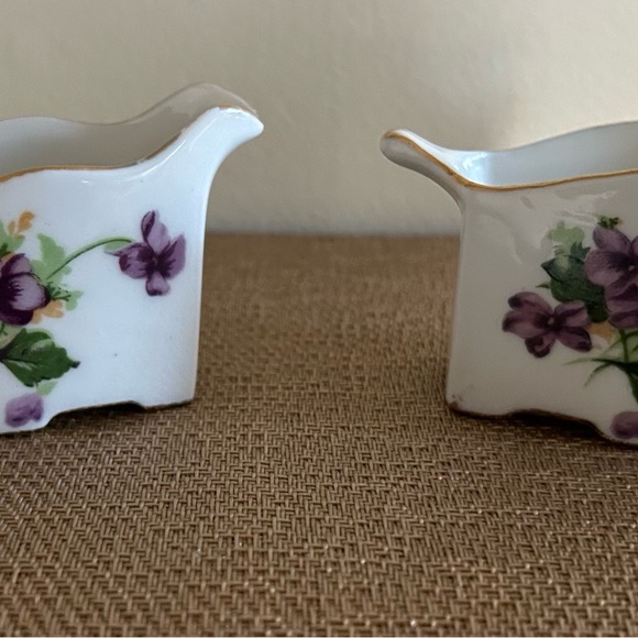 Vintage Norcrest Transferware Miniature Sugar and Creamer Voilet Flowers set, - Picture 15 of 16